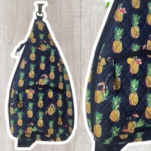 Vera Bradley NWOT- Pineapple Print Quilted Sling Bag - tropical backpack - vacay